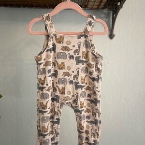 Angel Dear Animal Print Overalls romper